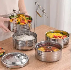 Silver Stainless Steel Lunch Box
