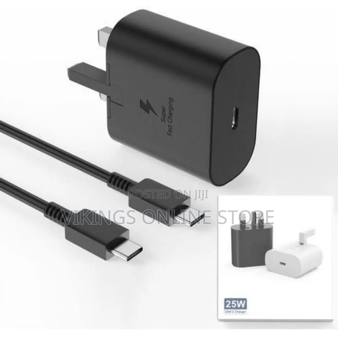 Samsung 25W USB-C Power Adapter With Type-C to C Cable-