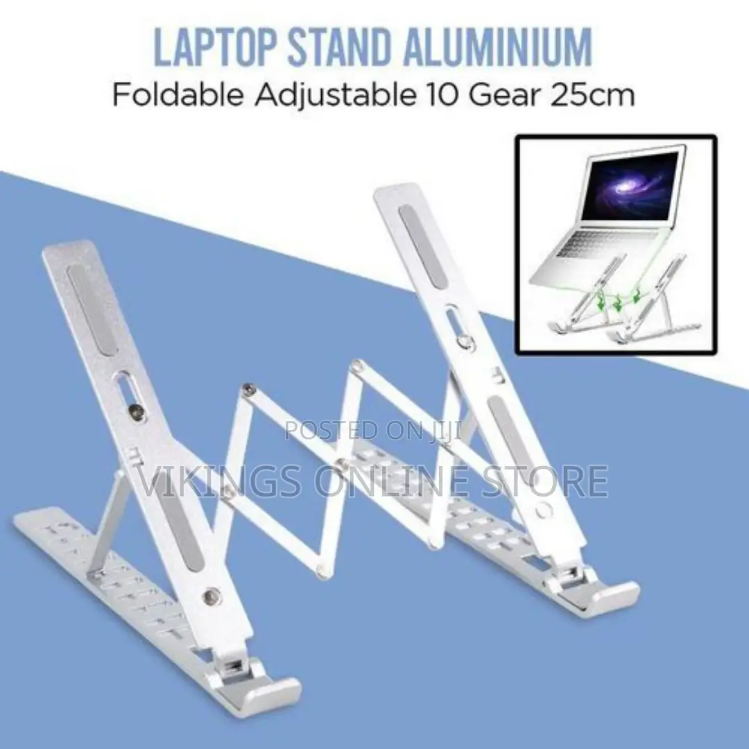 Metal Foldable Adjustable 10 Levels Height Laptop Stand