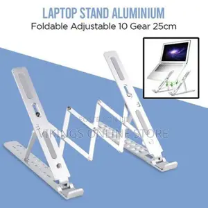 Metal Foldable Adjustable 10 Levels Height Laptop Stand