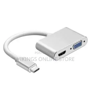 2in1 USB Type C Hub HDMI VGA Port Adapter Splitter Box