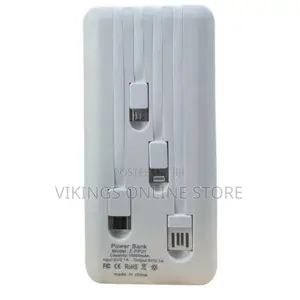 Premium Accessories 10000mah Portable Multi-Cable Power Bank