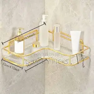 Gold Bathroom Shelf