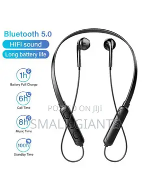 Original Bluetooth Neckband Earphones - Black