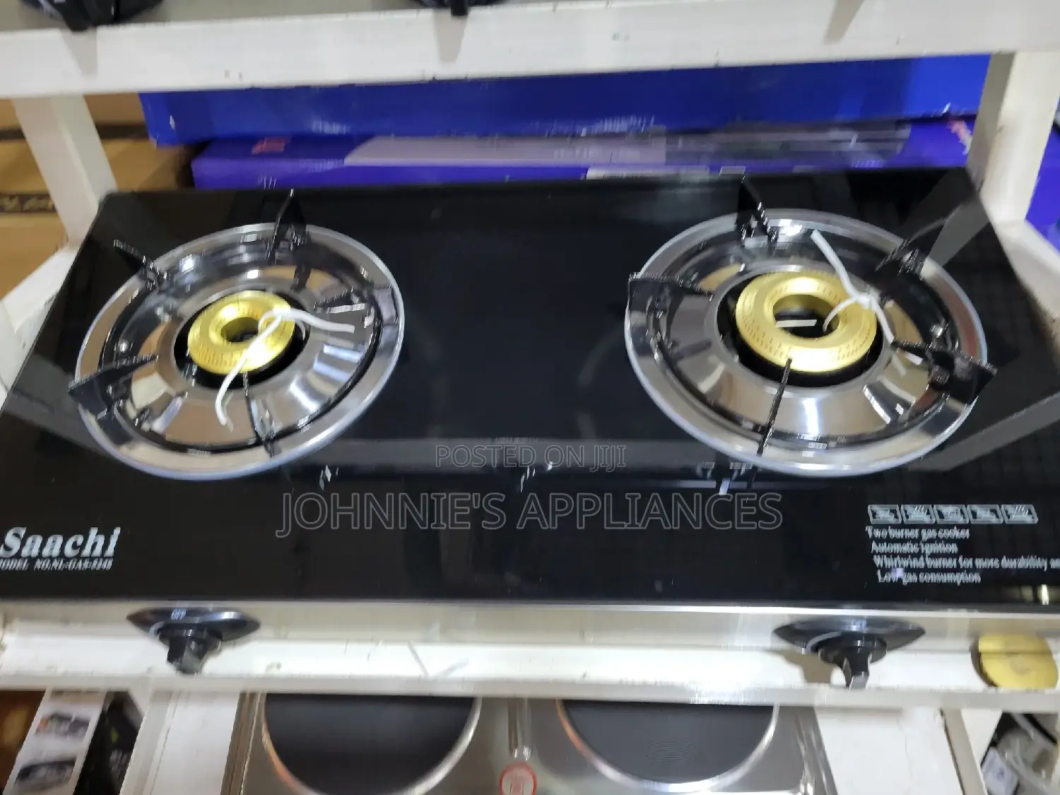 Saarch Top Glass Double Gas Burner/ Gas Cooker