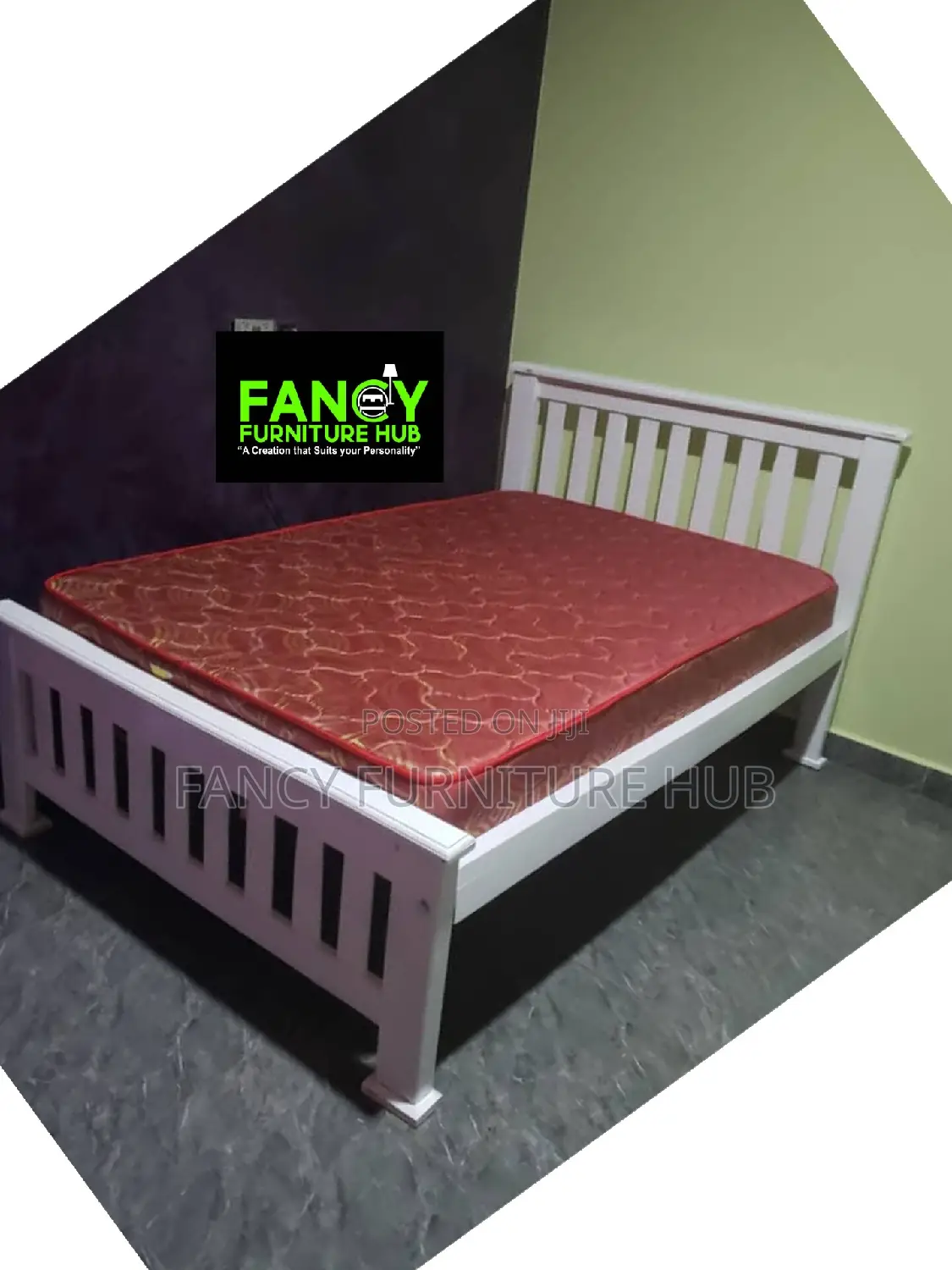 4x6 White Barcode Bed