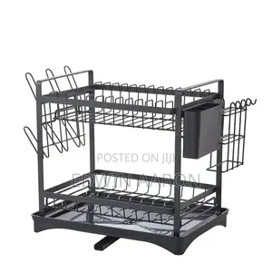 2 Tier Dish Rack With Drip Tray