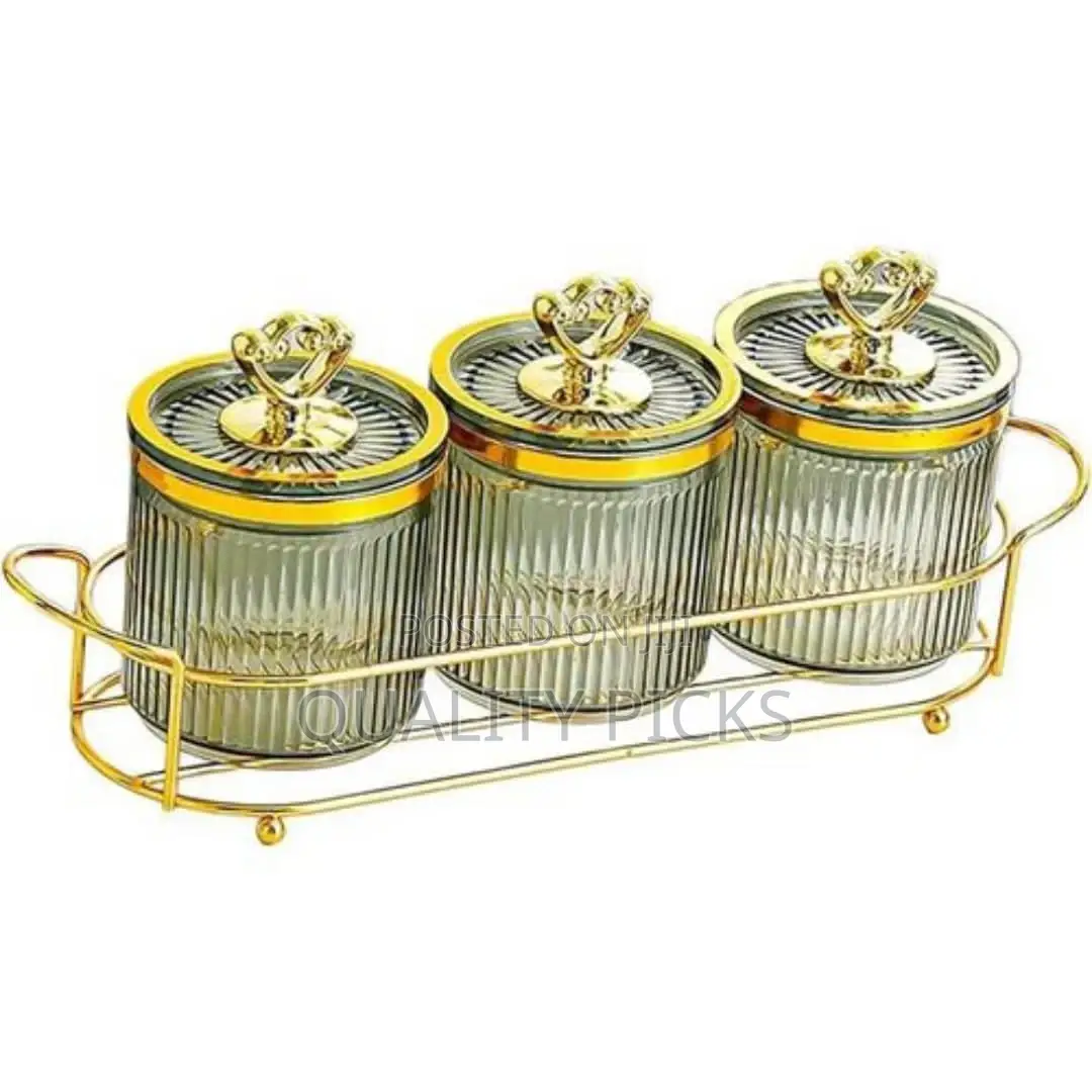 Glass Sugar Bowl Set