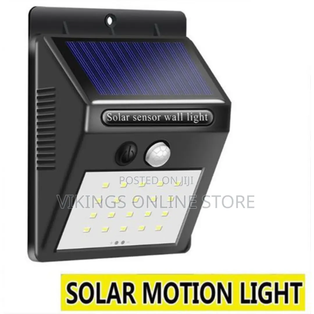 Solar Powered LED Motion Sensor Light With Waterproof -Black