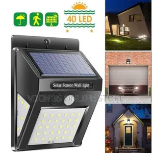 Solar Powered LED Motion Sensor Light With Waterproof -Black