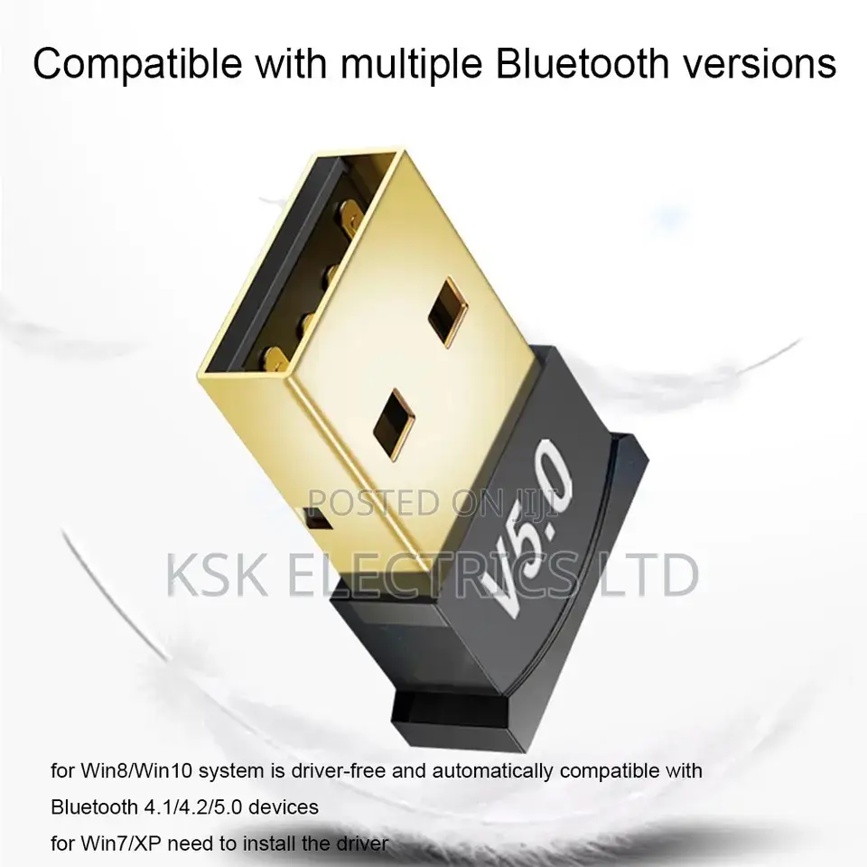 USB Bluetooth-Compatible 5.0 Adapter Drive-Free Wireless