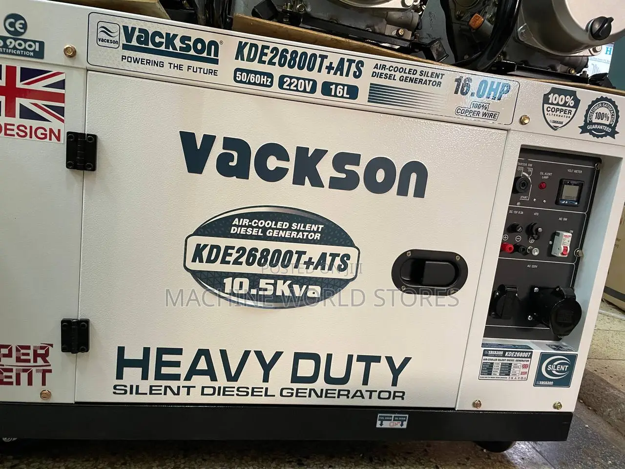 10kva Vackson Air-Cooled Silent Generator With ATS