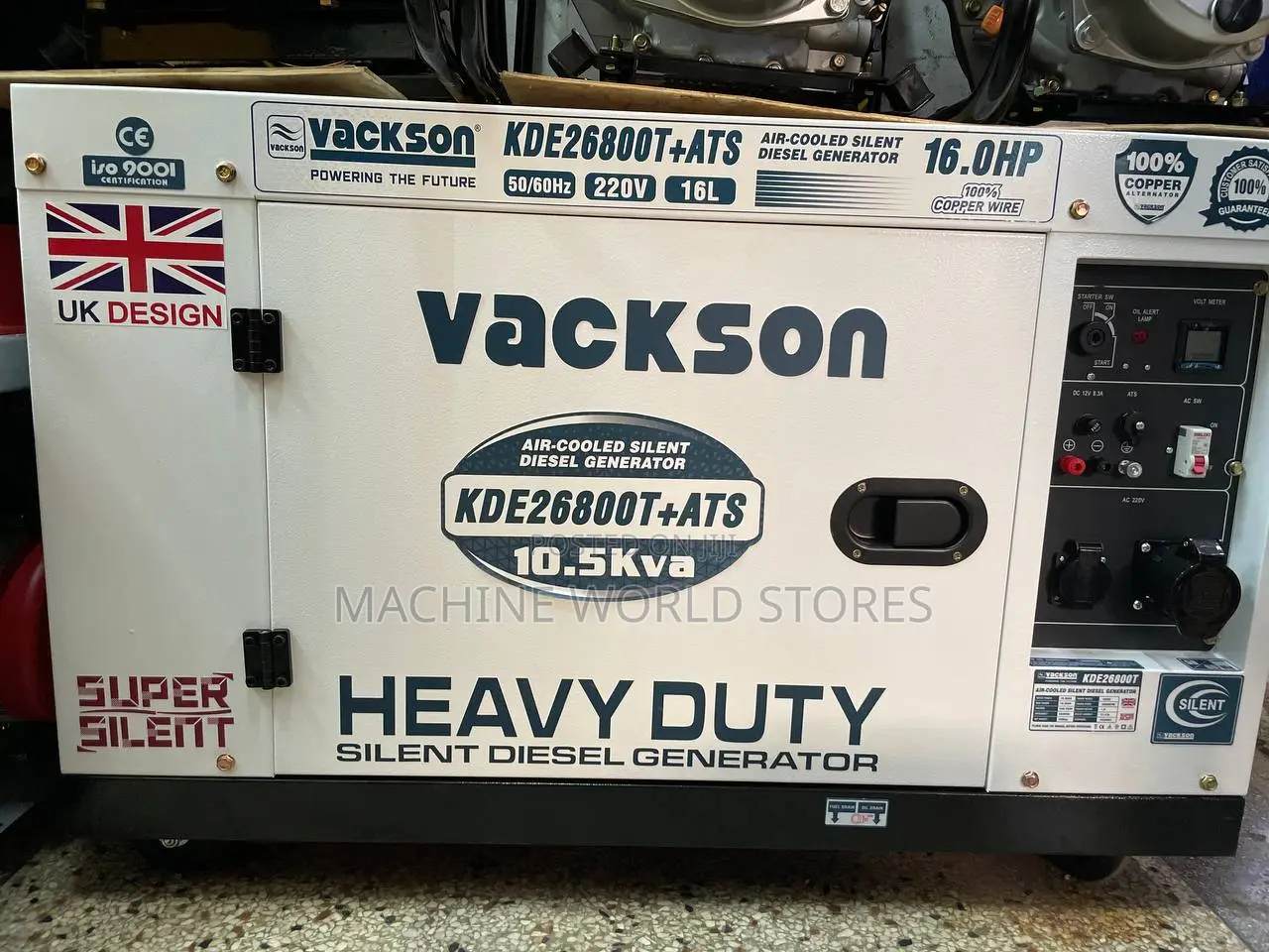 10kva Vackson Air-Cooled Silent Generator With ATS