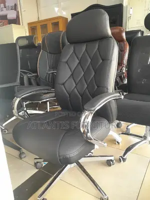 Gray Leather Office Chair