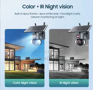 Outdoor Solar PTZ Ip Camera, 4g Sim Card, Dual Lens