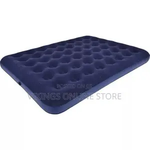 Avenli Flocked Air Mattress,Blow Pump 4 *-6 Ft - Navy Blue