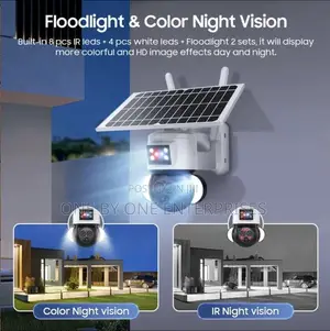 Solar PTZ Ip Camera, 4g Sim Card, Dual Lens Night Vision