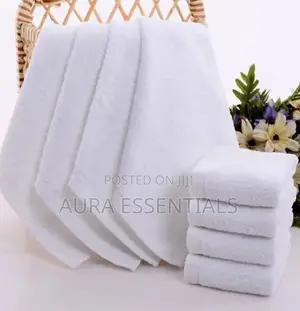 5pcs White Pure Cotton Soft Small Towels