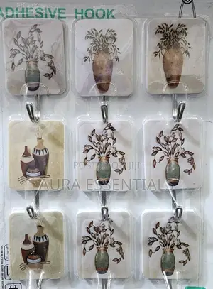 9pcs Heavy Duty Adhesive Hooks for Hanging