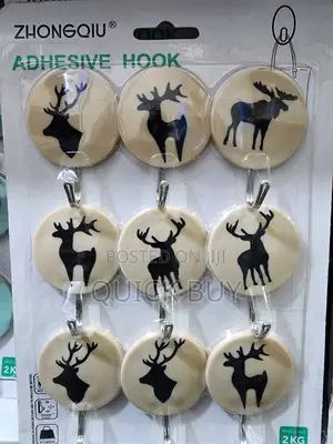 9pcs Heavy Duty Adhesive Hooks for Hanging