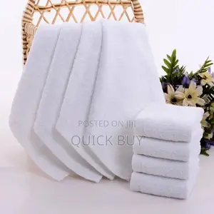 5pcs White Pure Cotton Soft Small Towels