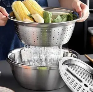 Multifunctional Stainless Steel Basin With Vegetable Cutter