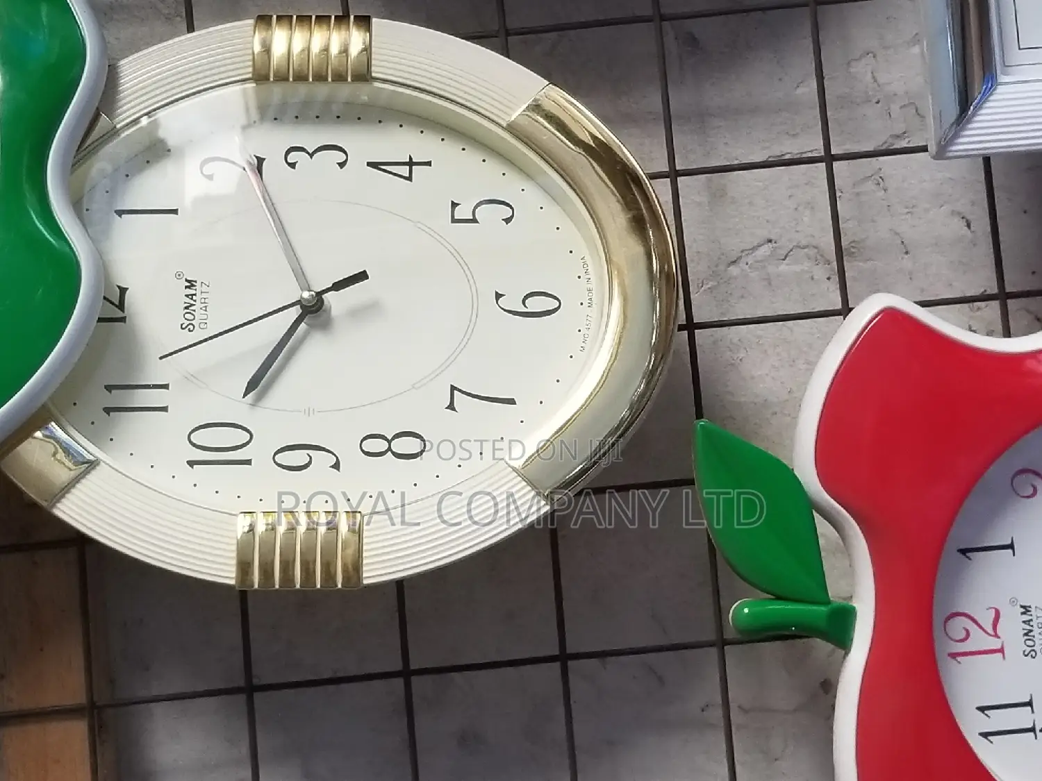 Wall Clock /Oval Shaped /Geniune Brand