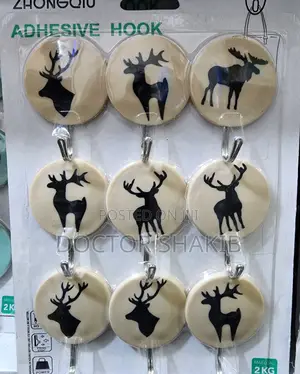 9pcs Heavy Duty Adhesive Hanging Hooks