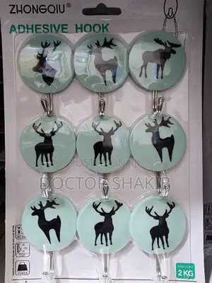 9pcs Heavy Duty Adhesive Hanging Hooks