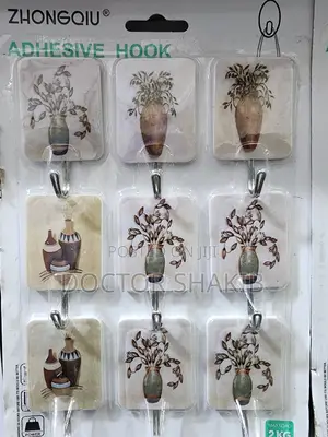 9pcs Heavy Duty Adhesive Hanging Hooks