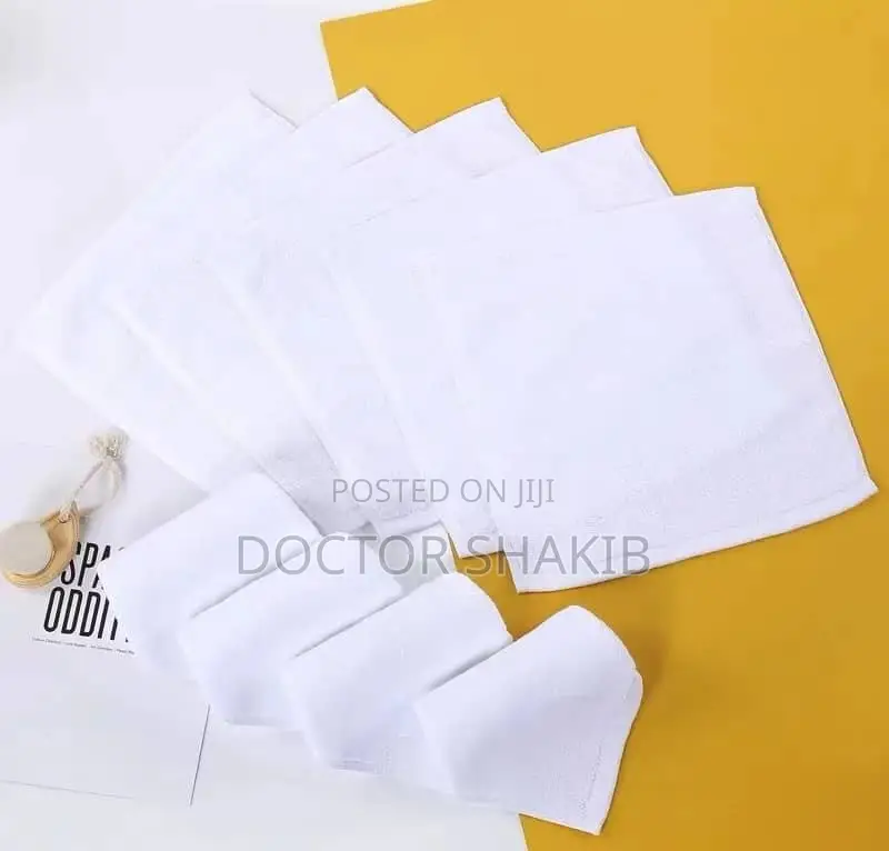 Small 5pc White Pure Cotton Soft Towels