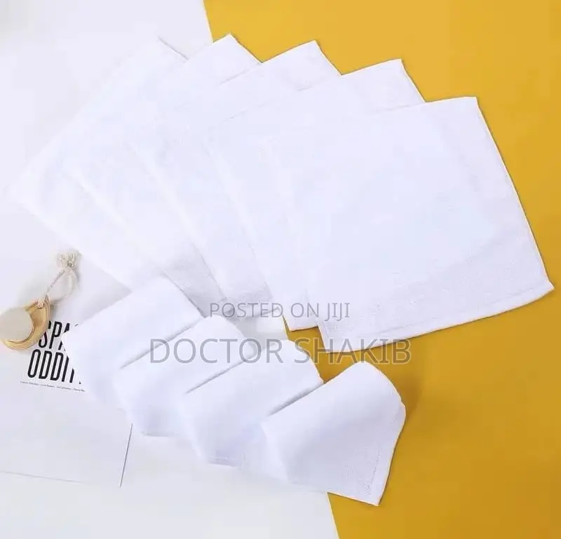 Small 5pc White Pure Cotton Soft Towels