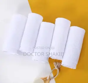 Small 5pc White Pure Cotton Soft Towels