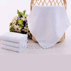 5pcs White Pure Cotton Soft Small Towels