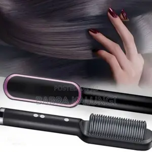 Electric Hair Straightener, Professional Hair Curler _ Black