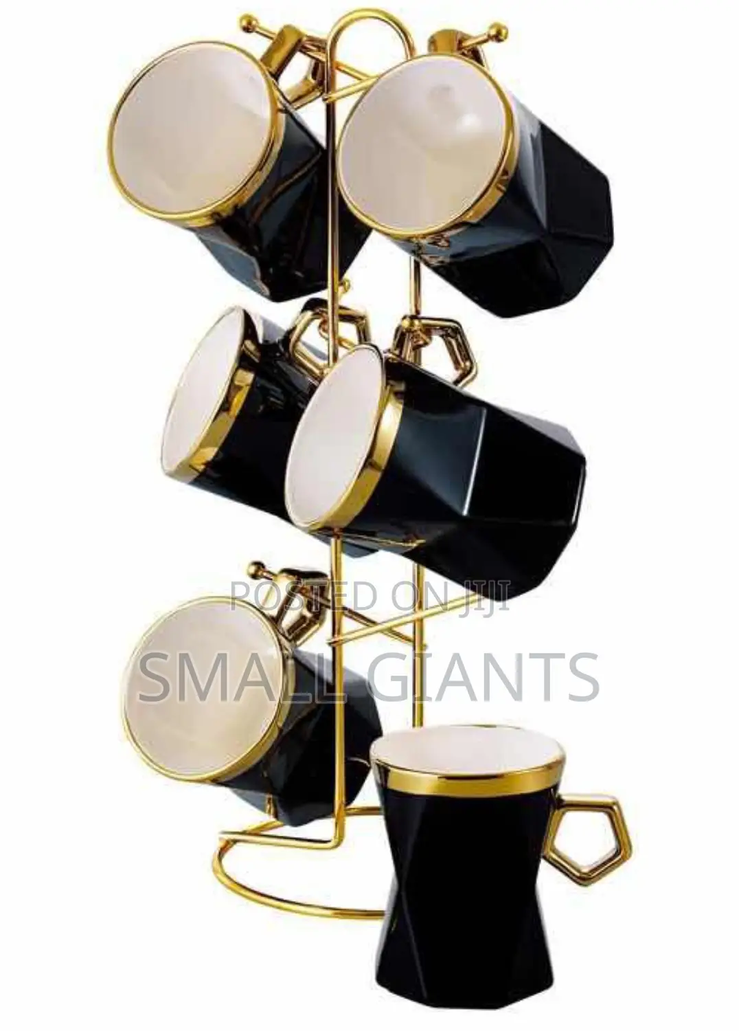6pc Mug Set With a Rack