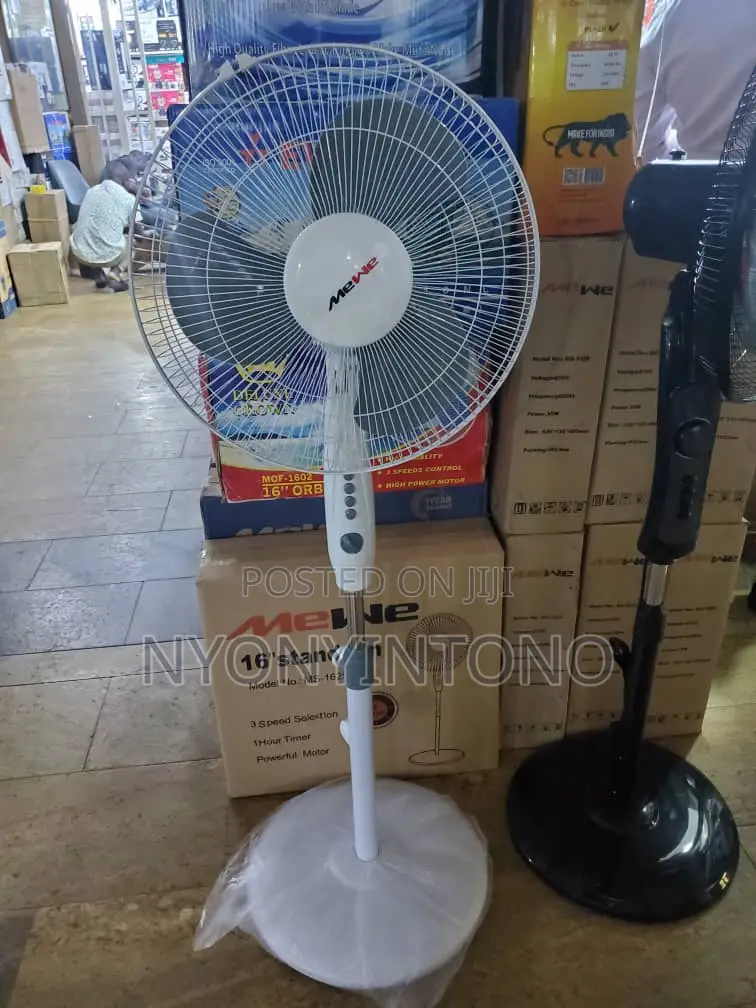 Mwewe 16'' Strong and Stable Stand Fan.