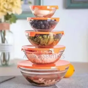 5pcs Colorful Glass Bowl Set