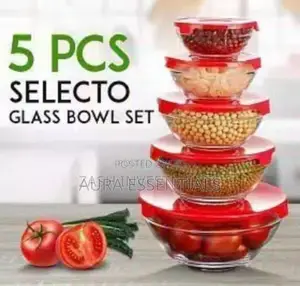 5pcs Colorful Glass Bowl Set