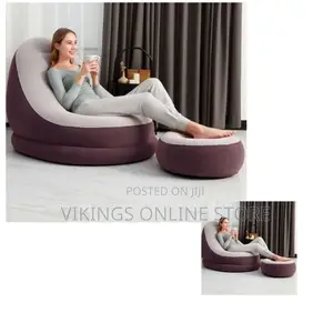 Intex Inflatable Flocking Air Chair , Small Sitter Pump