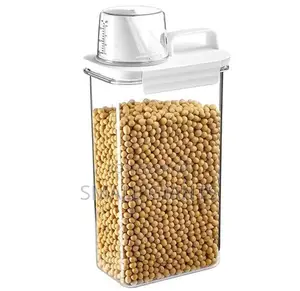 Plastic Sealed Airtight Storage Container With Measuring Cup