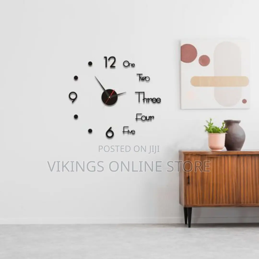 3D DIY Wall Clock Wall Stickers Digital Clock Small Size