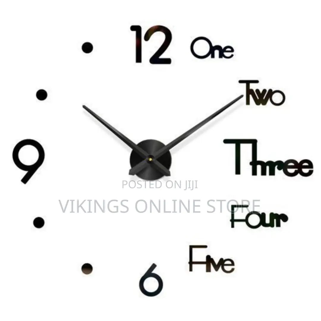 3D DIY Wall Clock Wall Stickers Digital Clock Small Size
