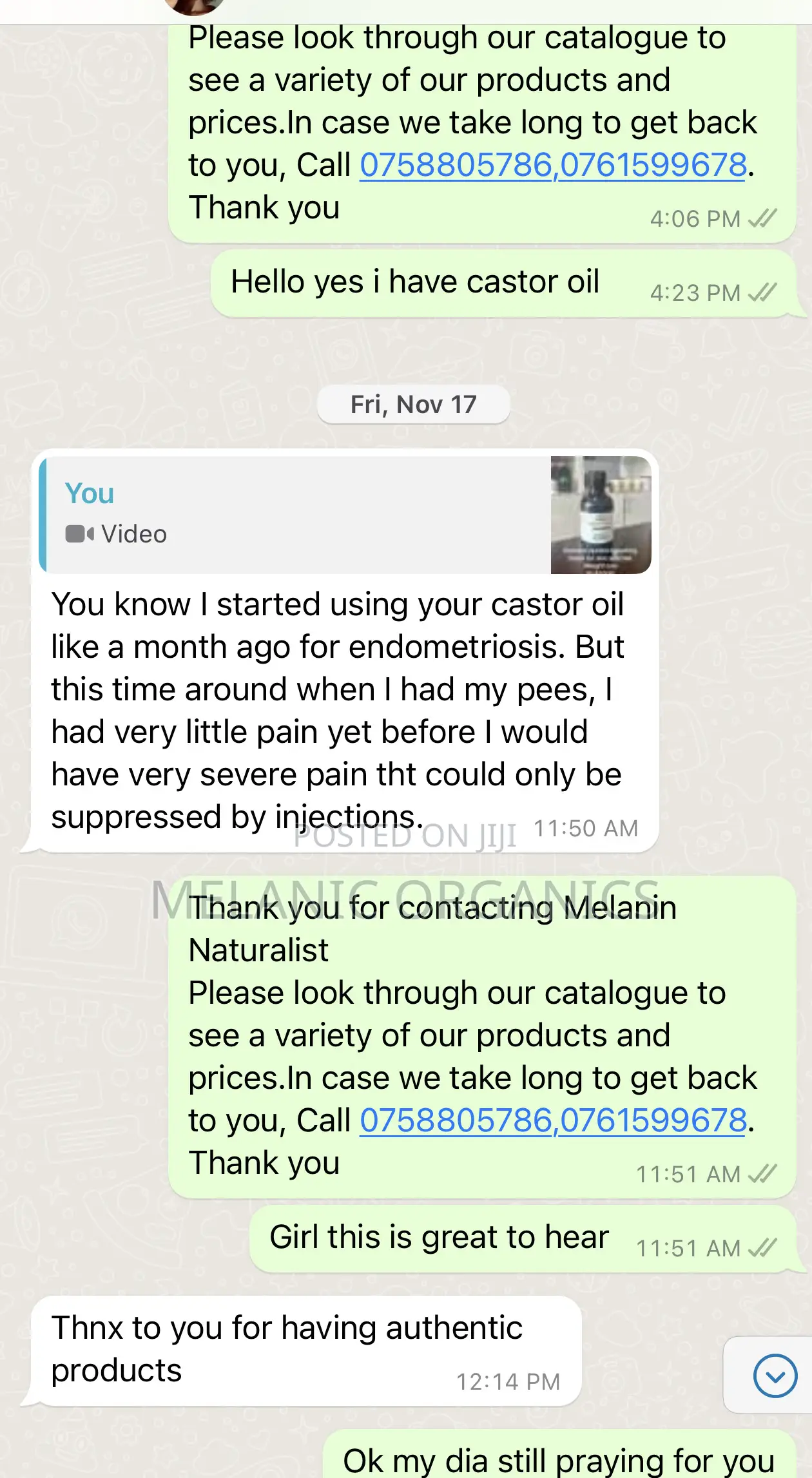 Organic Castor Oil 1litre