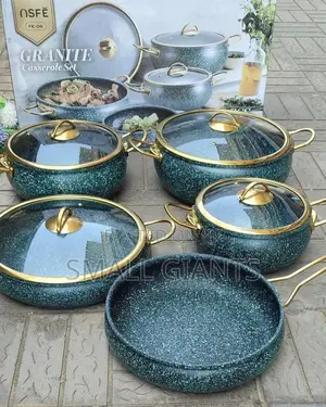 9 Pieces of Granite Cooking Ware Set