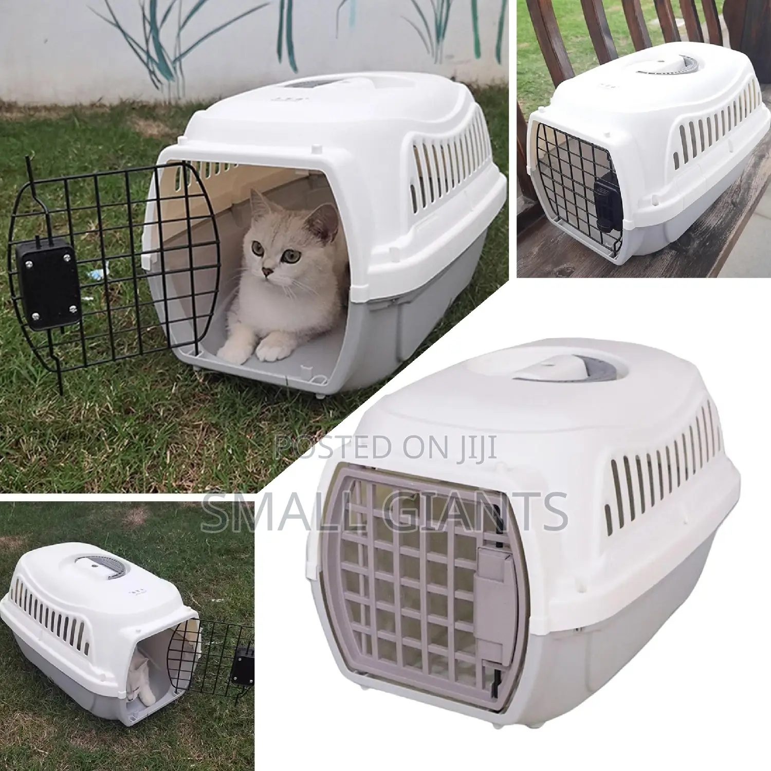 Portable Cat/Dog Carrier Transport Crate- White