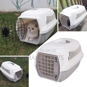 Portable Cat/Dog Carrier Transport Crate- White