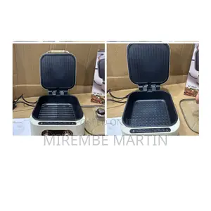 Electric Baking Fry Pan Cooker With Double Sided BBQ Grill.
