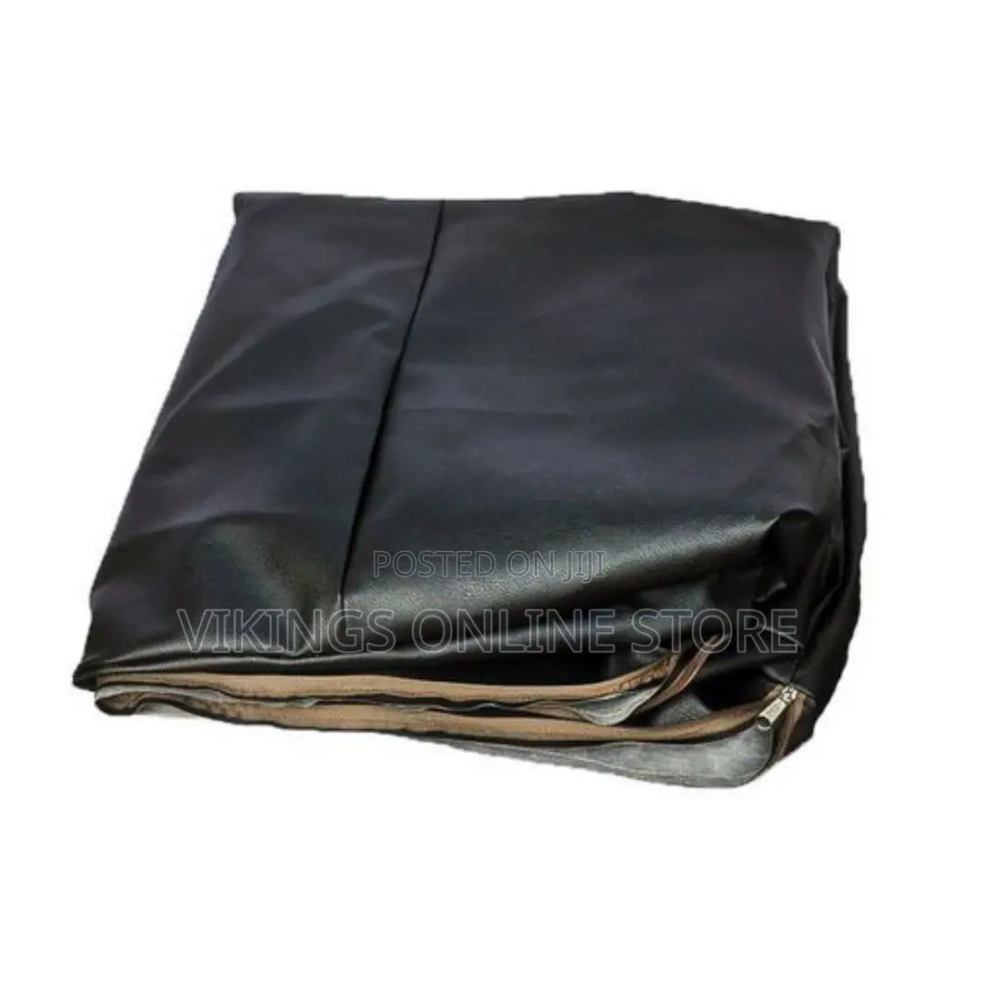 Faux Leather Zipped Mattress Protector - Black