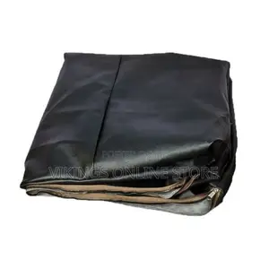 Faux Leather Zipped Mattress Protector - Black